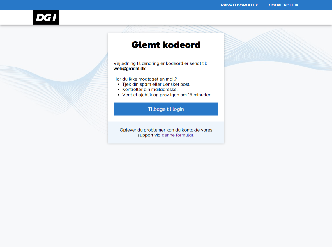 Mit DGI - Bekræftelsesside